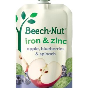 Amazon beech nut baby & toddler food pouches with iron & zinc, apple blueberry & spinach puree, 3.5 oz (12 pack)