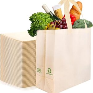 Amazon simply cool reusable grocery bags eco friendly 14.5"x14"x6.6" heavy duty foldable shopping tote bags bulk